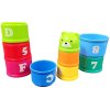 Leventi Detské balančné farebné stohovacie hrnčeky, skladacia veža