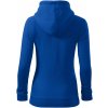 BEZPOTLAČE / BEZ POTLAČE - Mikina dámska trendy zipper s kapucňou - 2XL ( Kráľovská modrá )