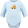Eevi Body s dlhým rukávom Cars&Bears modré - 80