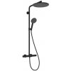 Hansgrohe Raindance Alive S Puro - Sprchový set s termostatom, 21x34 cm, 3 prúdy, matná čierna - 24592670