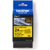 Brother TZ-SL651 / TZe-SL651 Pro Tape, 24mm x 8m, čierna tlač / žltý podklad, originálna páska