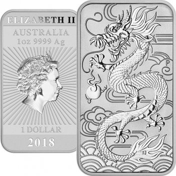 Perth Mint Dragon Silver 1 Oz