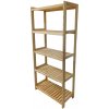 Drevený regál, 5 políc, 173 x 70 x 33 cm