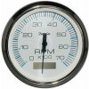 FARIA Otáčkomer 0-7000 ot/min, 85 mm, biely s motohodinami pre závesné motory