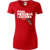 Ping Pongová legenda - Dámske tričko z organickej bavlny Origin (GOTS) - S ( Červená )