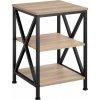 tectake 404264 odkladací stolík nottingham 40,5x40,5x60,5cm - industrial svetlé drevo, dub sonoma