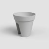 Květináč CAPRI, na zábradlí, 30cm, plast, sv.šedá|LIGHT GREY|Artevasi