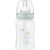 KikkaBoo Dojčenská fľaša 240ml 3m+ Jungle King Mint