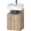 Duravit Qatego skrinka 44x35x64.5 cm závesná kúpeľňová skrinka pod umývadlo dub QA4076R55550000