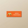 Nažehľovacie menovky na oblečenie (Kopírovat) - 2ks, Obdĺžnik 4,4 × 1,7 cm, Taxi, Oranžová