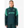 KIPSTA Dámska futbalová mikina Viralto 1/2 zips zelená 2XS