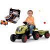 Smoby set traktor Claas Farmer XL na šliapanie s prívesom a batoh s náradím Autá 3 s autíčkom 710114-8