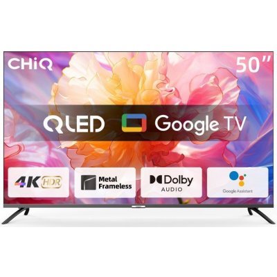 CHiQ U50QM8E TV 50", UHD, QLED, smart, Google TV, dbx-tv, Dolby Audio, Frameless U50QM8E