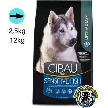 Cibau dog Adult sensitive fish Medium & maxi 12 kg