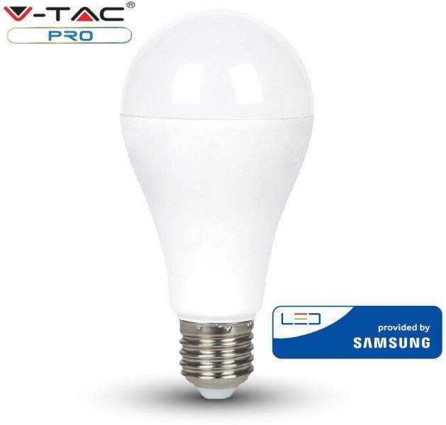 V-TAC PRO SAMSUNG LED žiarovka E27 A65 15W denná biela