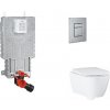 Grohe Uniset - Set predstenovej inštalácie, klozetu, dosky SoftClose a tlačidla Skate Cosmopolitan, kefovaná nerezová oceľ SANI15BB2112