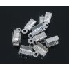 Koncovka plochá 12x5 mm - platina - 10 ks (bez obsahu niklu a olova)