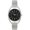 MINET MWL5212 - Strieborno-čierne dámske hodinky Icon Black Pearl Mesh