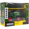 Zelený RC kombajn s dymovým efektom 1:24