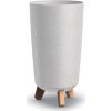 Prosperplast Kvetináč GRACIA TUBUS SLIM ECO WOOD | biely Varianta: 19,5cm