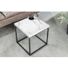 LuxD Dizajnový odkladací stolík Haines 45 cm vzor biely mramor