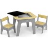 Súprava nábytku Olaf Blocks - Stolík a dve stoličky s doskou na kocky Milly Mally