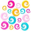 Šperky eshop - Expander do ucha - rôznofarebné lesklé špirály C34.4 - Hrúbka: 4 mm, Farba piercing: Zlatá