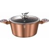 BERLINGERHAUS Kastról s mramorovým povrchom a pokrievkou 24 cm Rosegold Metallic Line BH-1515