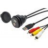USB / JACK 4pólová zásuvka s káblom