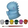 Svietiaci Dinosaurus na vymaľovanie + farbičky, štetec, Barney&Buddy