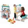 Smoby set drevená lavica Modulo Space s obojstrannou tabuľou a zmrzlinársky vozík 28112-1