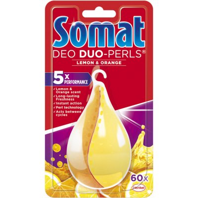 Somat Deo Duo-Perls Osviežovač do umývačky riadu s citrónovou a  pomarančovou vôňou 17 g od 3,8 € - Heureka.sk