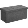 Taburetka s úložným priestorom LSF46GYZ 76x38x38 cm – tmavosivá