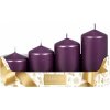 Sviečky adventné STUPŇOVITÉ d5x6/7,5/9/10,5cm/4ks