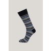 Gant ponožky SHIELD MULTISTRIPE SOCKS BLACK