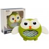 LEAN TOYS Sova Baby Rattle 2v1 - zelená