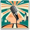 Vymalujsisam.sk Maľovanie podľa čísiel - Mikrofón Veľkosť: 50x50cm, Rám: Bez rámu, iba zrolované plátno