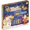 Vianočná sada vitrážových farieb AMOS Glass Deco Sun Deco Christmas, 10x10,5ml + 12 šablón
