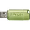 Verbatim USB flash disk, USB 2.0, 64GB, Store,N,Go PinStripe, zelený, 49964, pre archiváciu dát