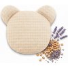 TEDDY ohrievací vankúšik s čerešňovými jadierkami a levanduľou krémový