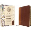 NIV Application Bible, Large Print, Leathersoft, Brown, Red Letter, Thumb Indexed, Comfort Print