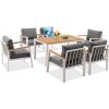 Garden Point Zakintos Premium 6 biely hliníkový záhradný nábytok