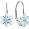 MOISS Visiace strieborné náušnice Kvetina E0000555