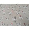 Dekoračná látka SLEPIČKY režné šírka 140 cm