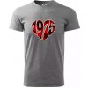 1975 v srdci - Klasické pánske tričko vyššej gramáže - 4XL ( Tmavosivý melír )