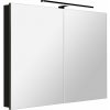 SAPHO GRETA galerka s LED osvetlením, 101x70x14cm, čierna mat GR105-0035
