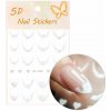 5D Nálepky na francúzsku manikúru French White Heart SD-2289