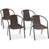 Záhradné stoličky SIMPLE Brown – sada 4 ks