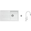 Blanco SET 10-D 24 drez silgranit ZIA 5 S 86x50 cm Biely+batéria Mida-S Biela 520515+521457