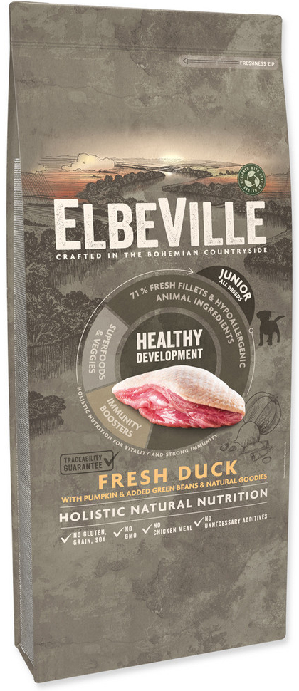 Elbeville Puppy and Junior All Breeds Fresh Duck Healthy Development 11,4 kg